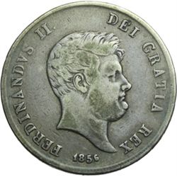 Monete e Medaglie di Zecche Italiane.   Napoli. Ferdinando II (1830-1859). Mezza piastra 1856.   MIR