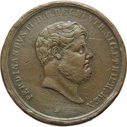 Monete e Medaglie di Zecche Italiane.   Napoli. Ferdinando II (1830-1859). 10 tornesi 1857.   MIR 52