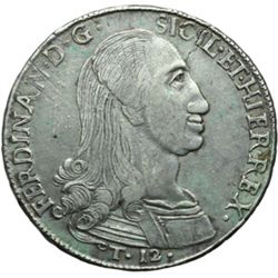 Monete e Medaglie di Zecche Italiane.   Palermo. Ferdinando III (1759-1816). 12 tarv¨ 1798.   MIR 60