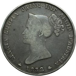 Monete e Medaglie di Zecche Italiane.   Parma. Maria Luigia (1815-1847). 5 lire 1832.   Pag. 7. Mont