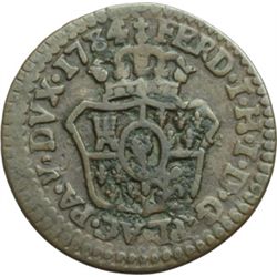 Monete e Medaglie di Zecche Italiane.   Piacenza. Ferdinando di Borbone (1765-1802). Sesino 1784.   