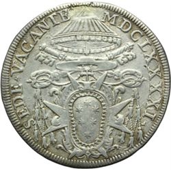 Monete e Medaglie di Zecche Italiane.   Roma. Sede Vacante (1691). Testone 1691.   M. 2. Berm. 2201.