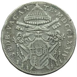 Monete e Medaglie di Zecche Italiane.   Roma. Sede Vacante (1774-1775). Mezzo scudo 1774.   M. 2. Be