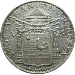 Monete e Medaglie di Zecche Italiane.   Roma. Sede Vacante (1830-1831). Scudo 1830.   Pag. 152. Mont