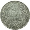 Image 2 : Monete e Medaglie di Zecche Italiane.   Roma. Pio IX  (1846-1870). 2 lire e mezzo 1867, A. XXI.   Pa