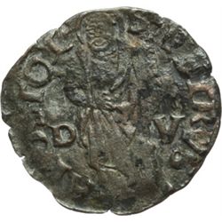 Monete e Medaglie di Zecche Italiane.   Viterbo. Giulio II (1503-1513). Quattrino.   CNI tav. XX,11.