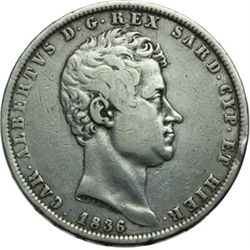 Casa Savoia - Regno di Sardegna - Regno di Italia.  Regno di Sardegna.  Carlo Alberto (1831-1849). 5