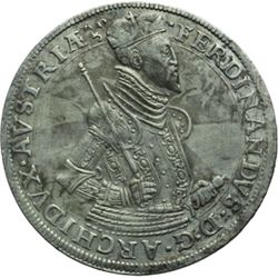 Monete e Medaglie Estere.   Austria. Ferdinando (1592-1618). Tallero s.d.    AG. g. 28.55    Bel BB+