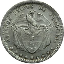 Monete e Medaglie Estere.   Colombia. Confederazione Granadina (1861-1886). Peso 1864, Bogotv†.   KM