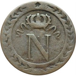 Monete e Medaglie Estere.   Francia. Napoleone (1804-1814). 10 centesimi 1808, M-Toulouse.   KM 676.