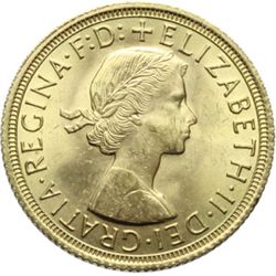 Monete e Medaglie Estere.   Inghilterra. Elisabetta II (dal 1952). Sterlina 1963.   Fr. 417. AU.    