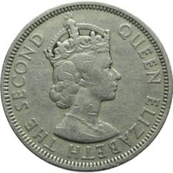 Monete e Medaglie Estere.   Mauritius. Elisabetta II (1952 -). Rupia 1956.   KM35.1.       qBB/BB.