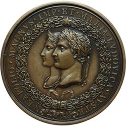 Medaglie Napoleoniche.    Napoleone I (1804-1814). Medaglia 1810 per le nozze con Maria Luisa d'Aust