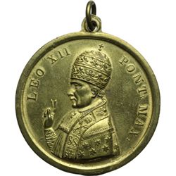Medaglie Papali.    Leone XII (1823 - 1829), Annibale Sermattei della Genga. Medaglia 1826 coniata i