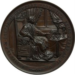 Medaglie Papali.    Pio IX  (1846-1878), Giovanni Mastai Ferretti. Medaglia 1854 per il restauro del