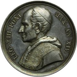 Medaglie Papali.    Leone XIII (1878-1903), Gioacchino Pecci. Medaglia annuale, A. XIV. Istituzione 