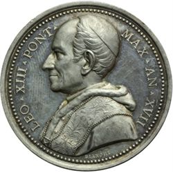 Medaglie Papali.    Leone XIII (1878-1903), Gioacchino Pecci. Medaglia annuale, A. XVII. Istituzione