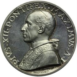 Medaglie Papali.    Pio XII (1939-1958), Eugenio Pacelli. Medaglia annuale, A. I. Elezione al Pontif