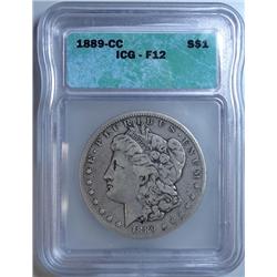 1889-CC Morgan Dollar ICG Fine 12