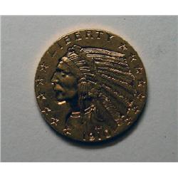 1910 $5 GOLD  AU