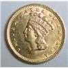 Image 1 : 1874 T3 $1 GOLD AU58