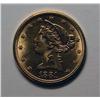 Image 1 : 1881 $5 GOLD  MS61