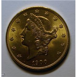1900 $20 GOLD  MS61