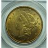 Image 2 : 1873 open 3 $20  GOLD   PCGS55