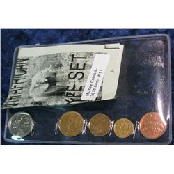 11. Five-Piece South African Type Set of Coins. Includes