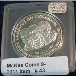 43. 20th July 1969 "Landing on the Moon" .999 Fine Silver Medal.