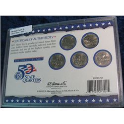 52. 2003 Statehood Quarter Collection in hard plastic case. BU. Five-piece.