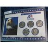 Image 1 : 56. 2002 Statehood Quarter Collection in hard plastic Harris case. Five-piece.