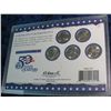 Image 2 : 57. 1999 Statehood Quarter Collection in hard plastic Harris case. Five-piece.