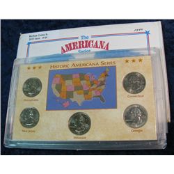64. 1999 D Statehood Quarter Collection in hard plastic Harris case. BU.