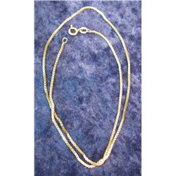 85. Italian 18" Sterling Silver Box Link Chain.