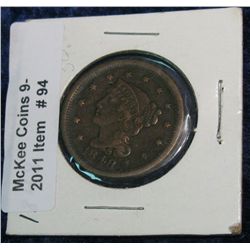 94. 1848 U.S. Large Cent. F-12.