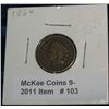 Image 1 : 103. 1864 Indian Head Cent. Bronze. G-4.