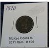 Image 1 : 109. 1870 Indian Head Cent. VG-8.