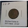 Image 1 : 137. 1922 D Lincoln Cent. F-12.