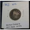Image 1 : 173. 1883 With Cents Liberty "V" Nickel. VG-8.