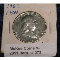 273. 1963 P Proof Franklin Half Dollar.