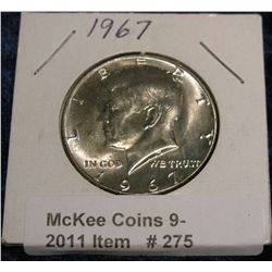 275. 1967 P Kennedy Half Dollar. Brilliant Unc.