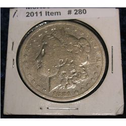 280. 1881 S Morgan Silver Dollar. VG-8.