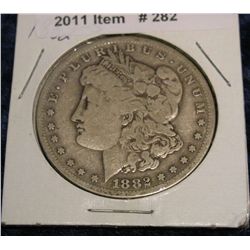 282. 1882 S Morgan Silver Dollar. F-12.