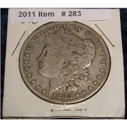 283. 1883 S Morgan Silver Dollar. F-12.