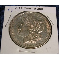 290. 1890 P Morgan Silver Dollar. VF 20.