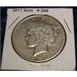 298. 1926 S Peace Silver Dollar. F-12.
