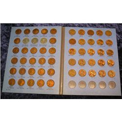 325. 1941 up Partial Set of Lincoln Cents in a Whitman folder. Circulated. (55 pcs.).