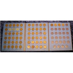 329. 1941 up Partial Set of Lincoln Cents in a Whitman folder. Circulated. (62 pcs.).