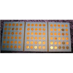 330. 1941 up Partial Set of Lincoln Cents in a Whitman folder. Circulated. (85 pcs.).
